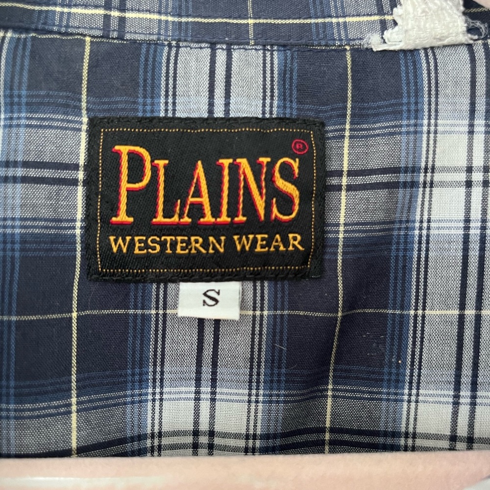 90’s plains western wear snap shirt size small